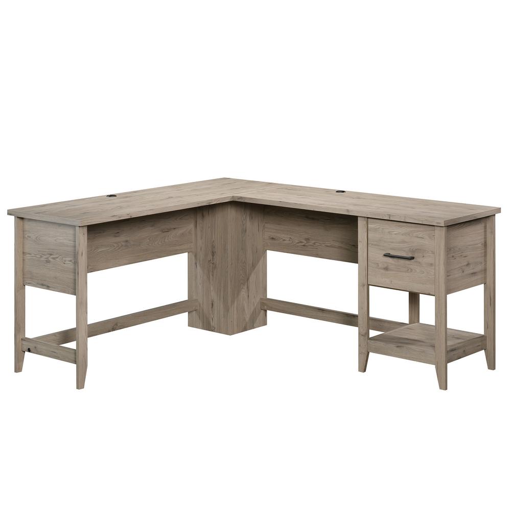 Sauder Summit Station Laurel Oak L Shaped Desk 425014 The Home Depot