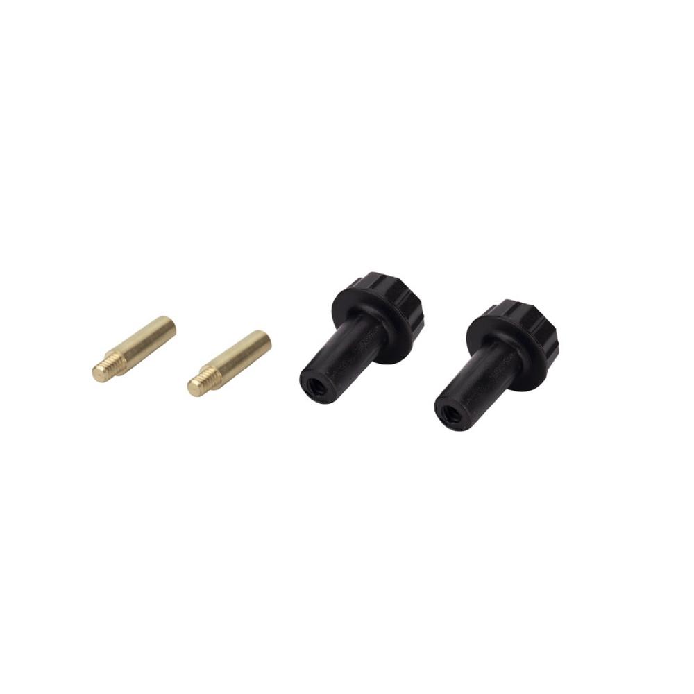 Black 4 Pack Aspen Creative 21308-4 On//Off Replacement Turn Knobs and 1//2 Extensions