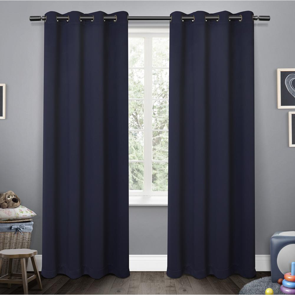 Sateen Kids 52 In W X 63 L Woven Blackout Grommet Top Curtain L Woven Blackout Grommet Top Curtain