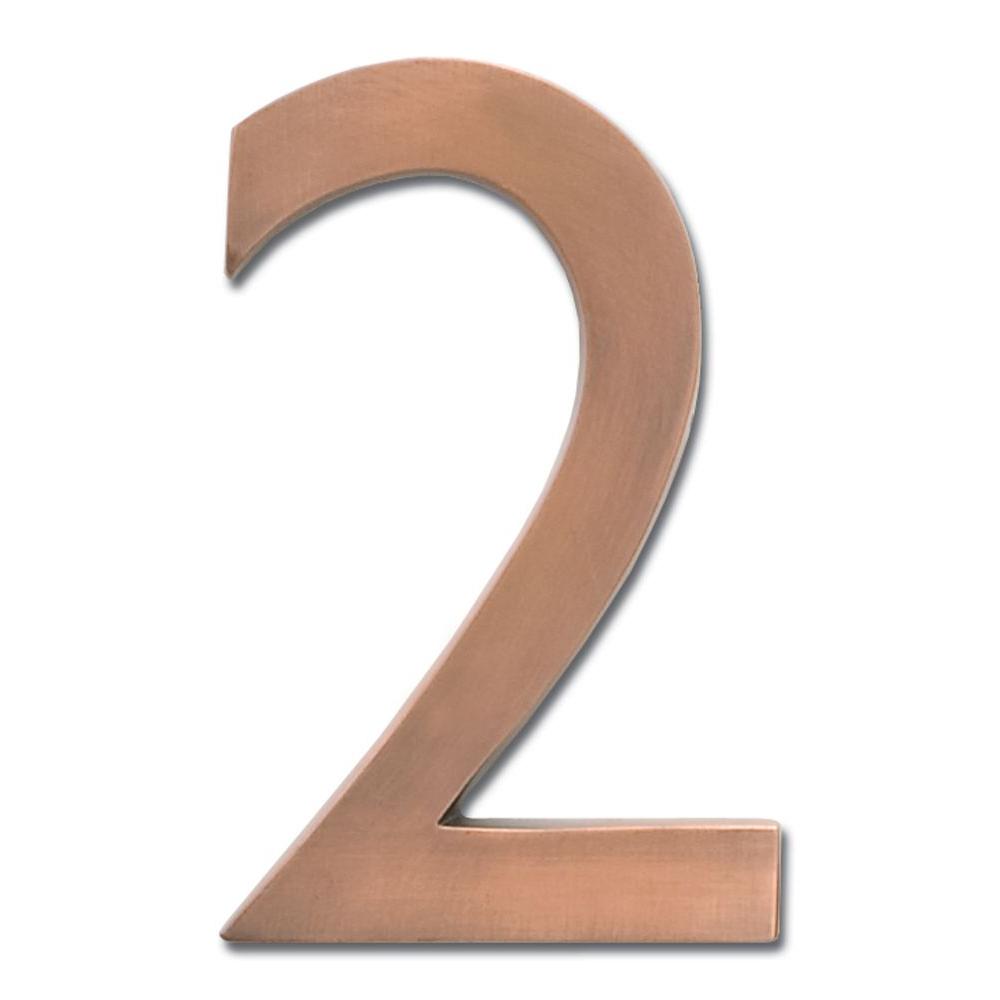 Architectural Mailboxes 4 in. Antique Copper Floating House Number ...