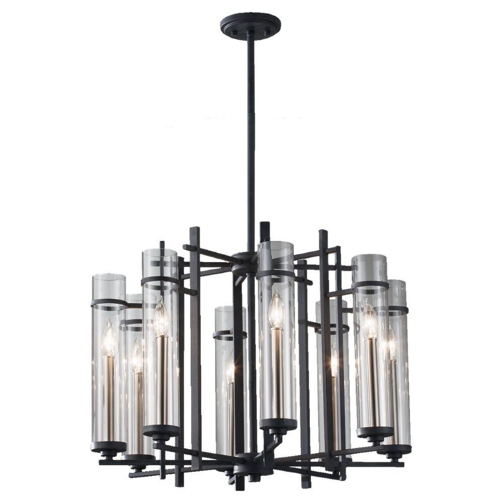 Kenroy Home Candelabrum 8-Light Steel Chandelier-93887BS - The Home Depot