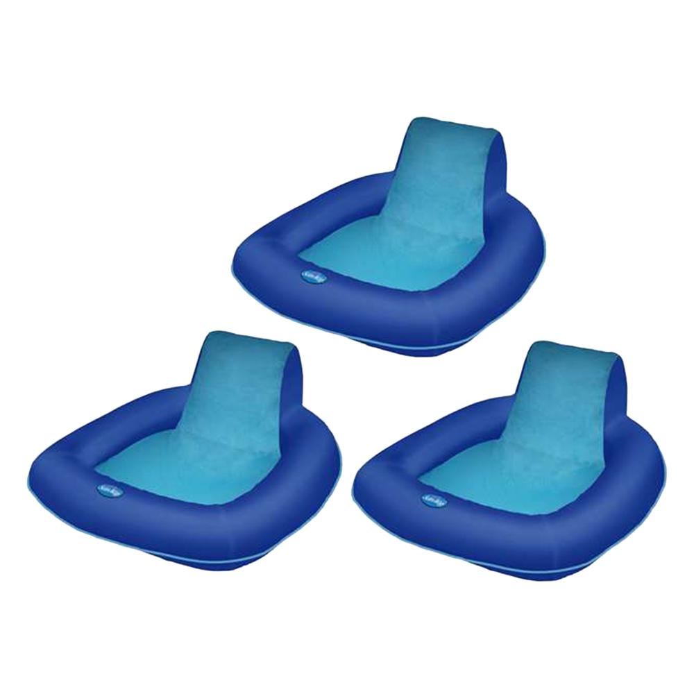 Swimways Spring Float Sunseat Floating Pool Lounge Chair 3 Pack