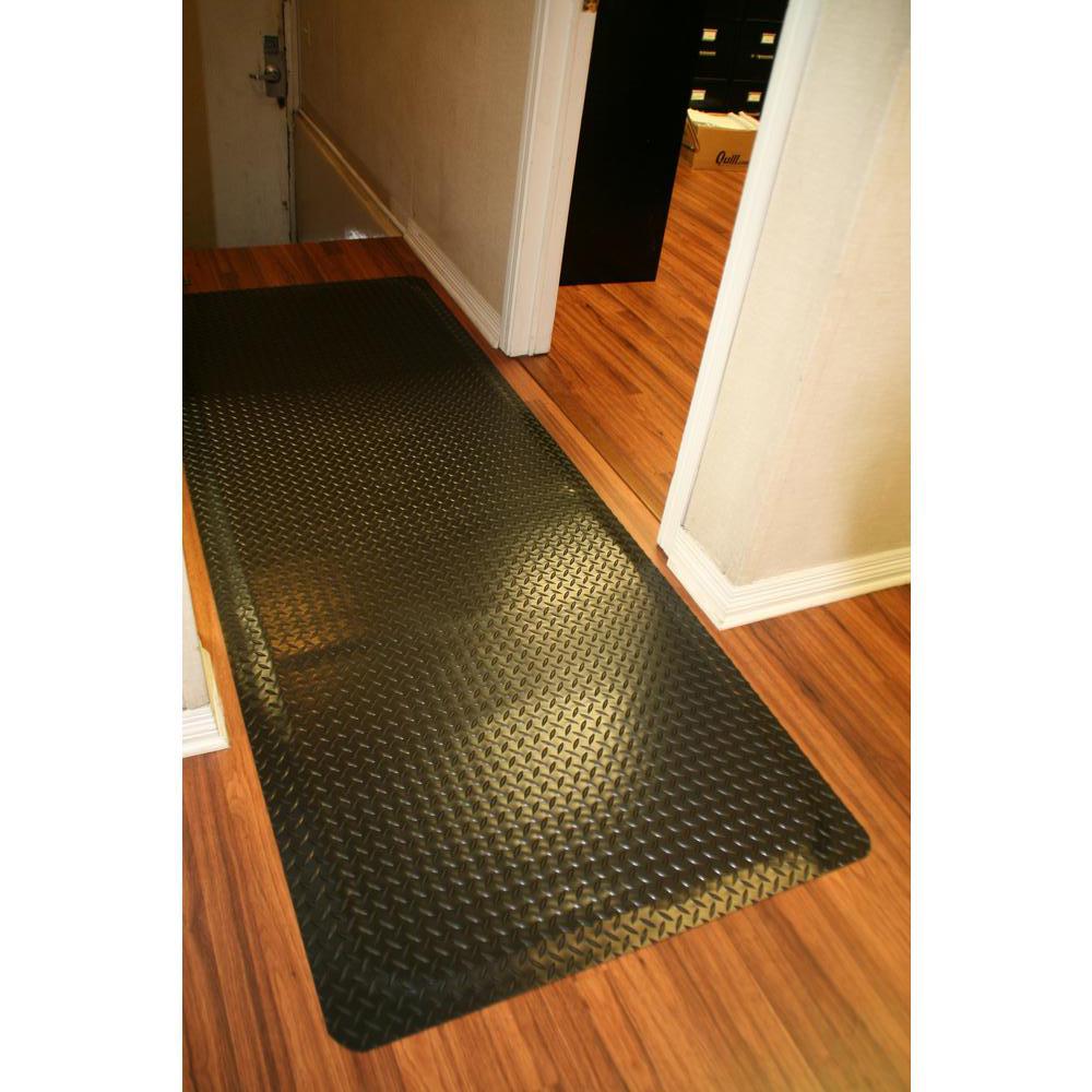 Rhino Anti Fatigue Mats Black 2 Ft X 7 Ft X 9 16 In Diamond