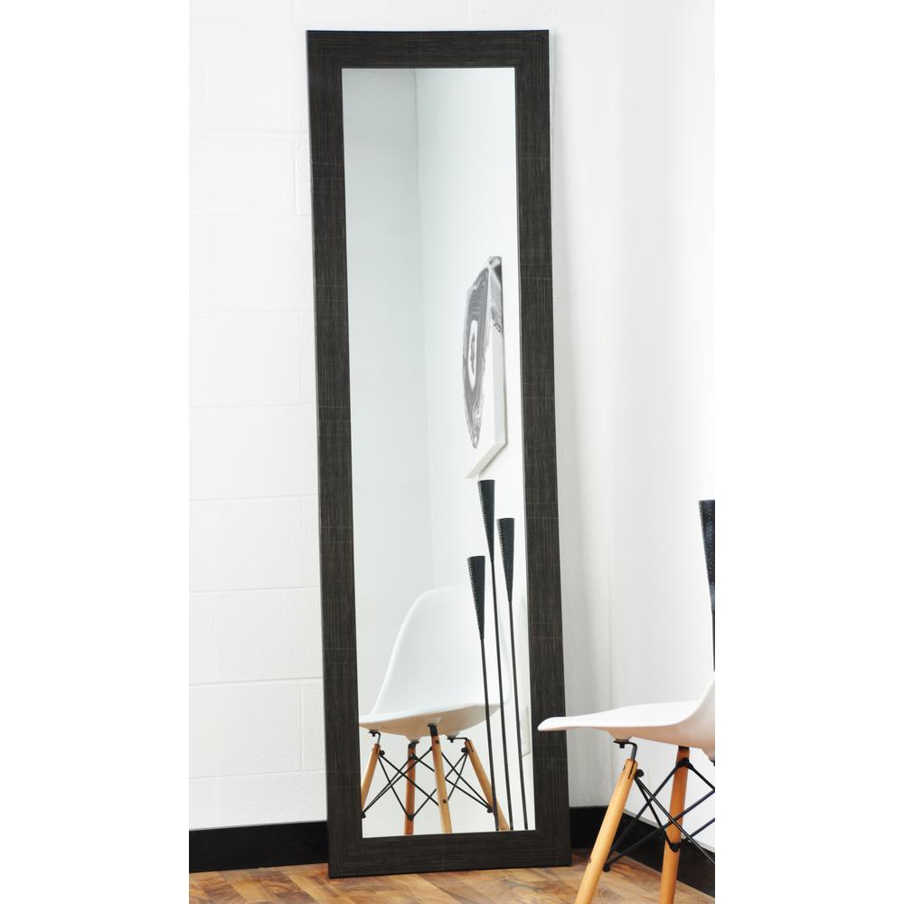 Modern Scratched Black Full Length Framed Mirror Bm5thin The Home Modern Scratched Black Full Length Framed Mirror