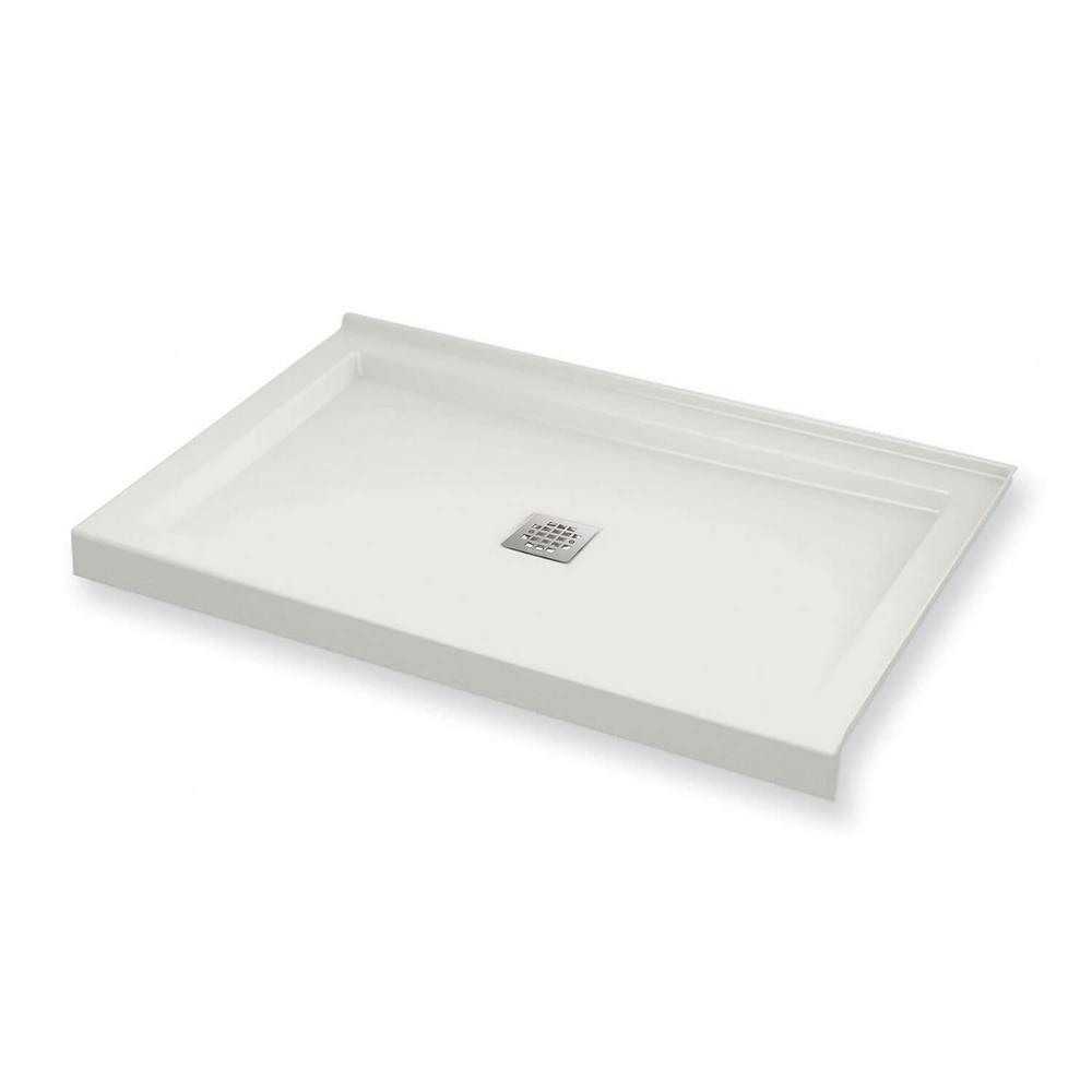 MAAX B3Square 48 in. x 32 in. Single Threshold Shower Base in White