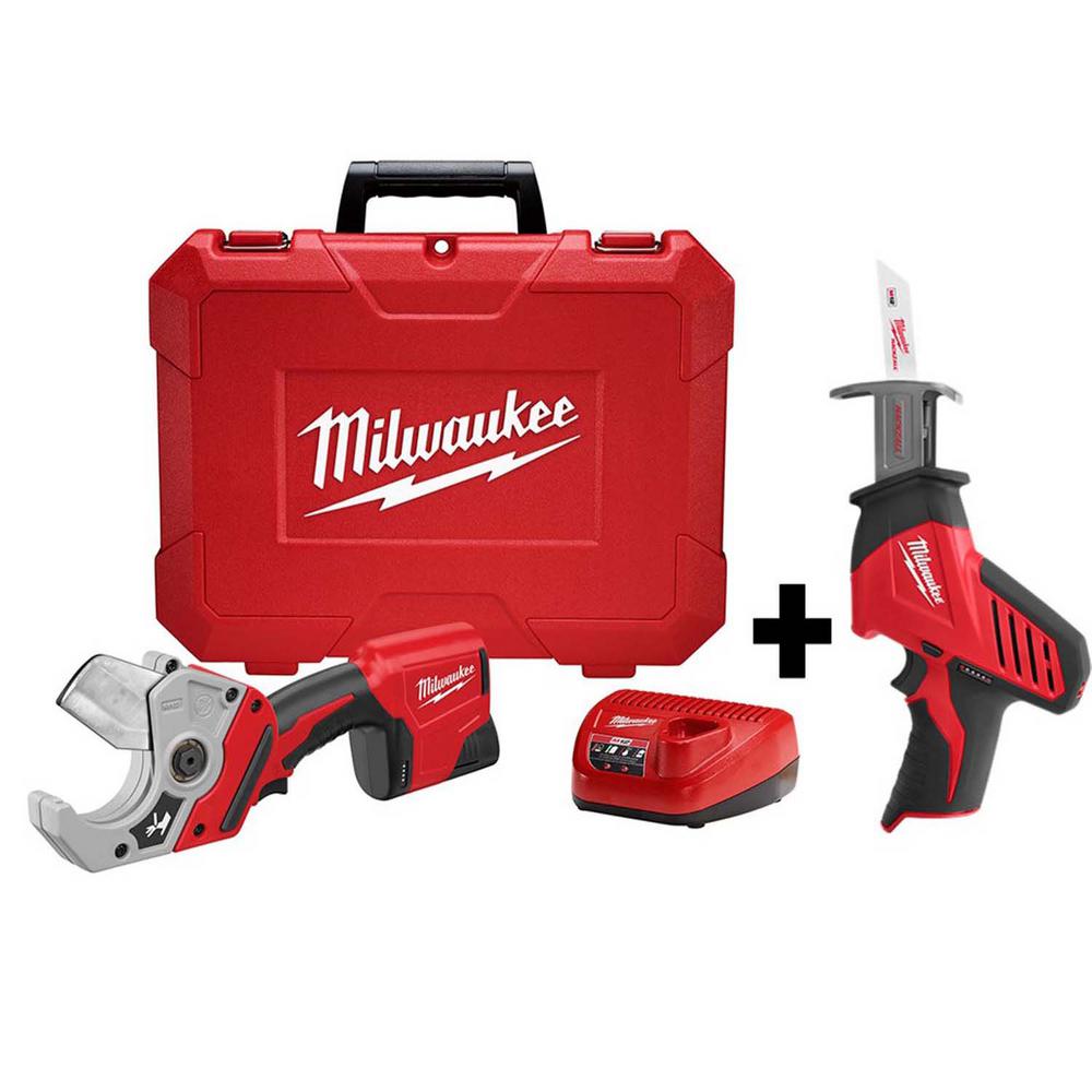 Milwaukee M12 12Volt LithiumIon Cordless PVC Shear Kit W/Free M12