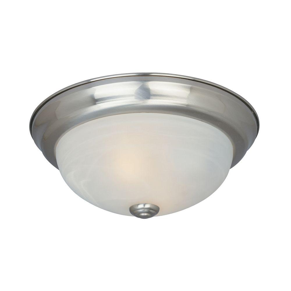 Designers Fountain Decorative Flushmount 11 Small 2 Light Satin Platinum Ceiling Flush Mount