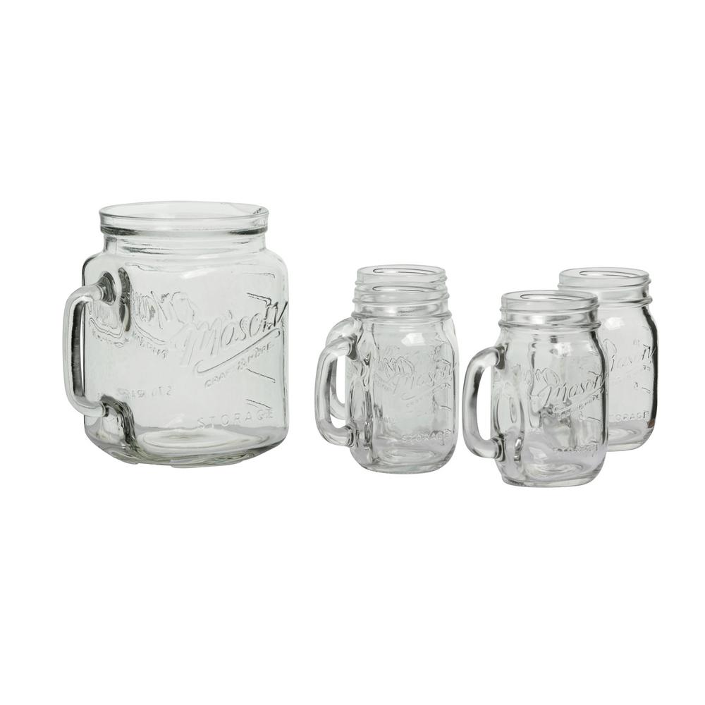 Mason Craft and More Serving 5Piece Clear Glass Drinkware SetTTU