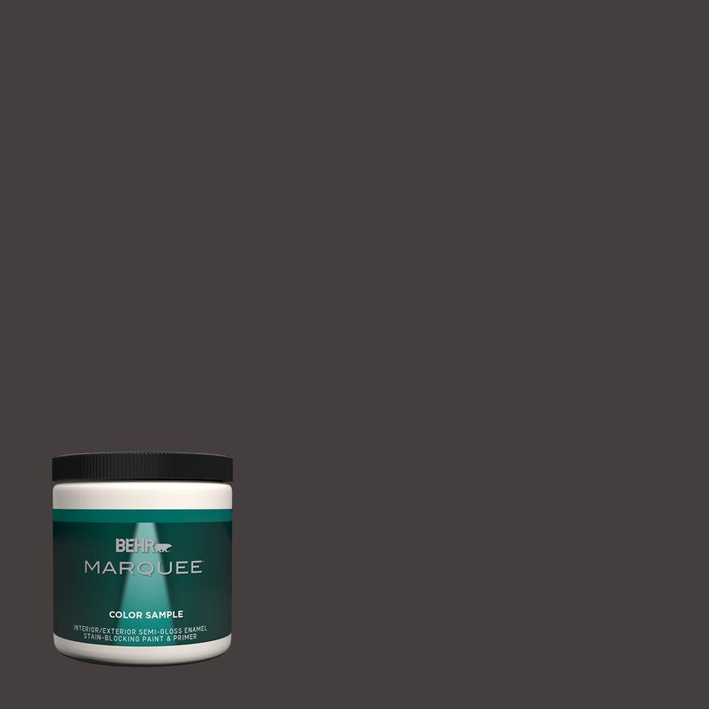 Behr Marquee 8 Oz Mq1 35 Off Broadway One Coat Hide Semi Gloss Enamel Interior Exterior Paint And Primer In Sample