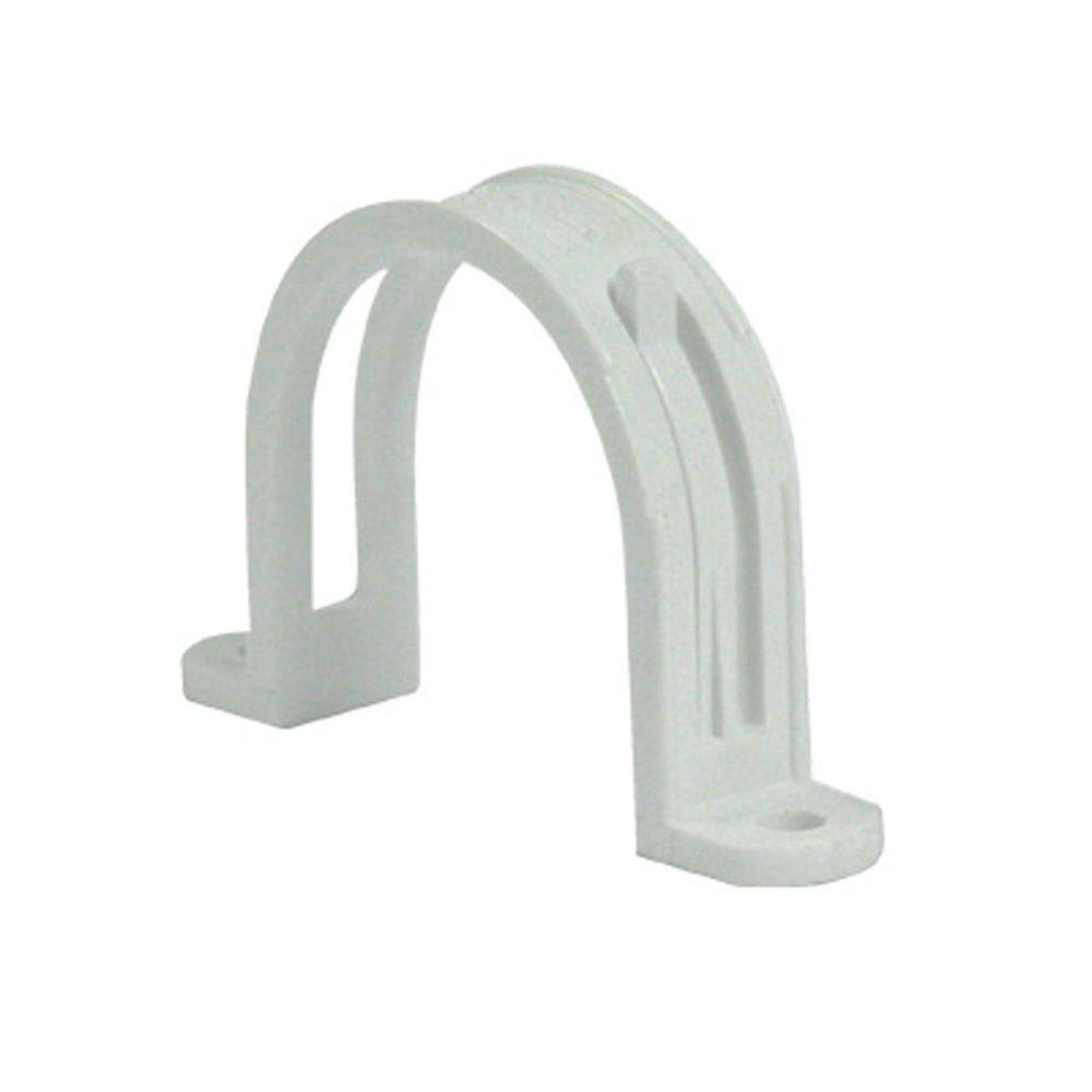 NuTone Central Vacuum System White Pipe Support with Clip for Wire by NuTone