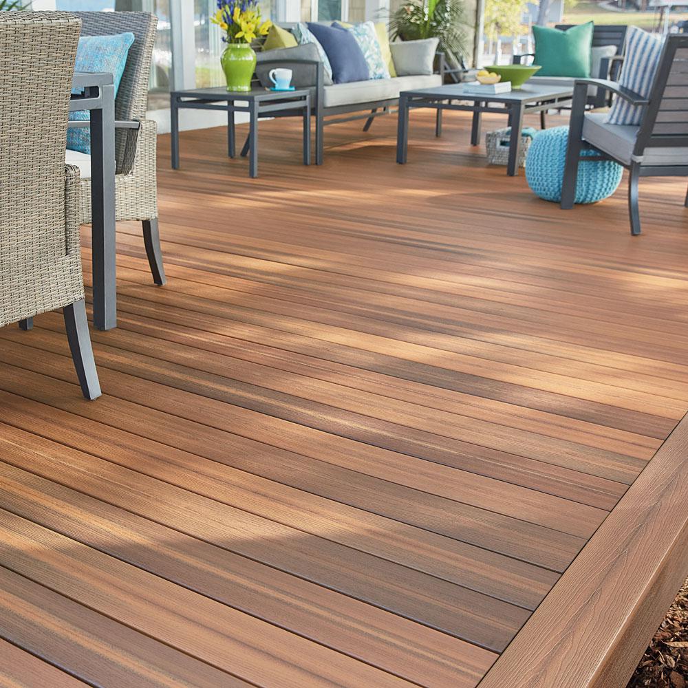 Composite Decking Boards Deck The Home Depot Sanctuary Composite Decking Board