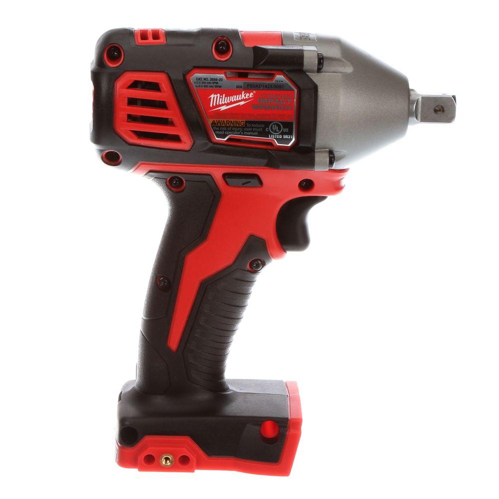 Milwaukee M18 1/2" Cordless Impact Wrench 18V Lithiumion W/ Pin Detent