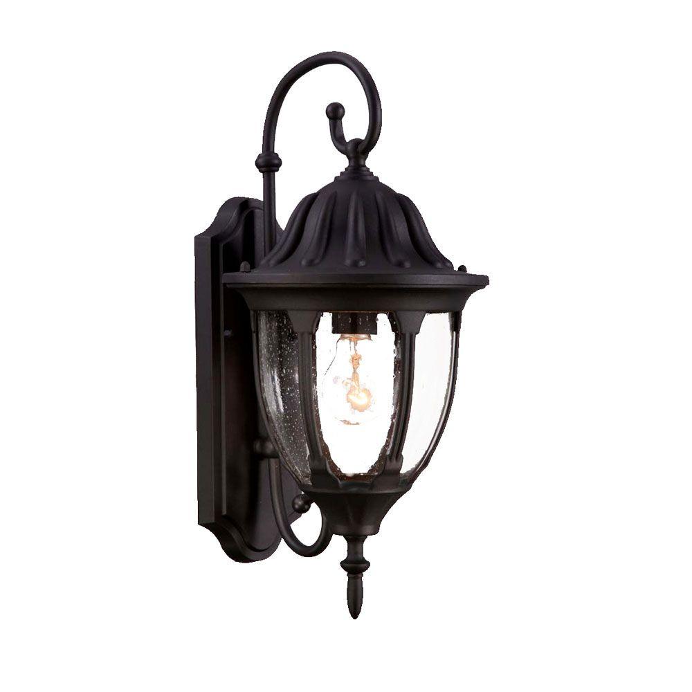 Acclaim Lighting Naples Collection 1-Light Matte Black Outdoor Wall ...