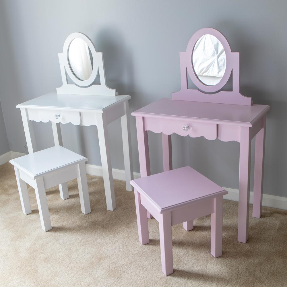 Decor Therapy Vivian 2 Piece Pink Vanity Set Fr8653 The Home Depot