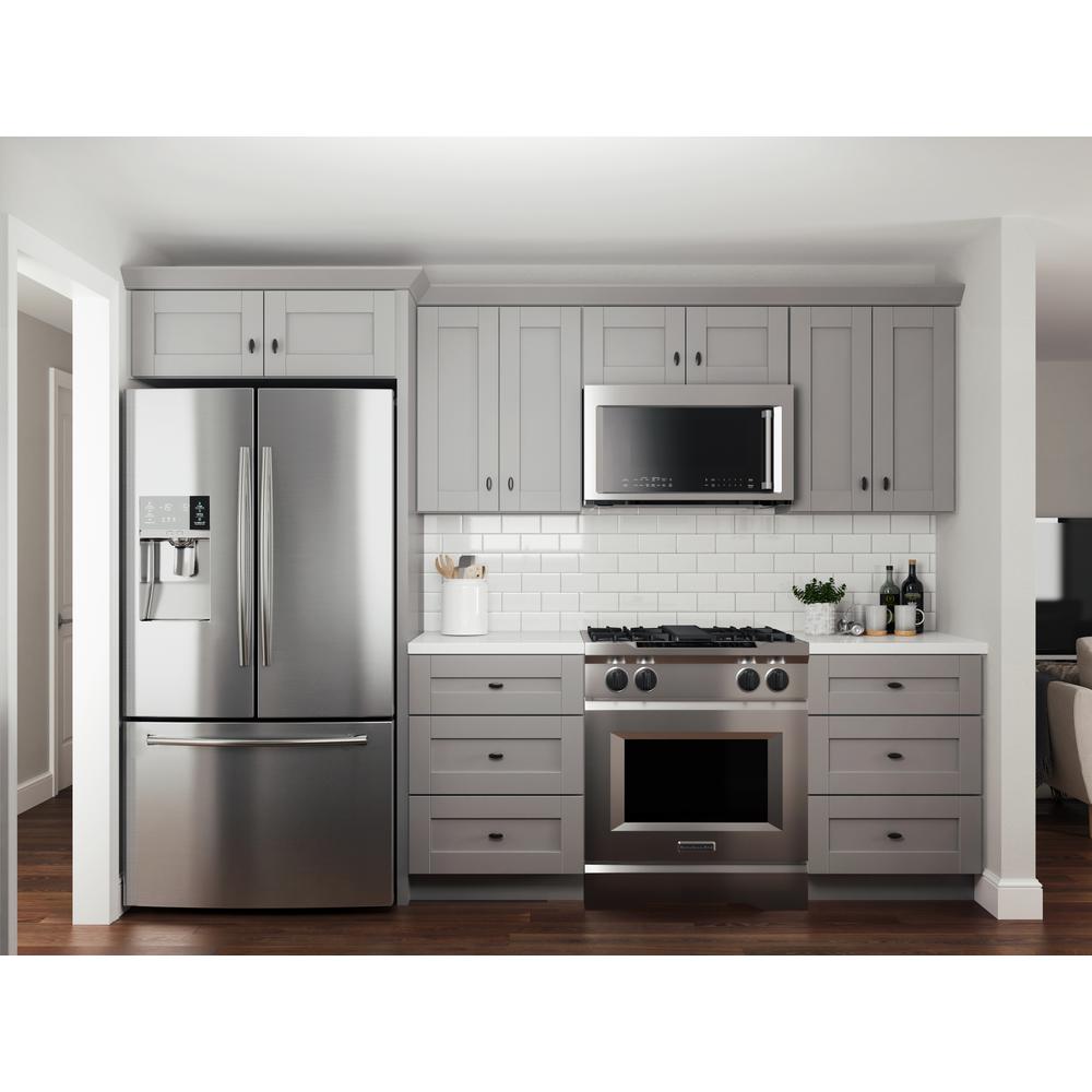 Contractor Express Cabinets Veiled Gray Shaker Assembled Plywood 12 In X 34 5 In X 24 In Base Kitchen Cabinet With Soft Close B12l Xvg The Home Depot