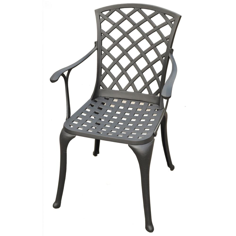 Crosley Sedona Cast Aluminum Outdoor Dining Chair 2 Pack Co6102 Bk Sedona Cast Aluminum Outdoor Dining Chair 2 Pack
