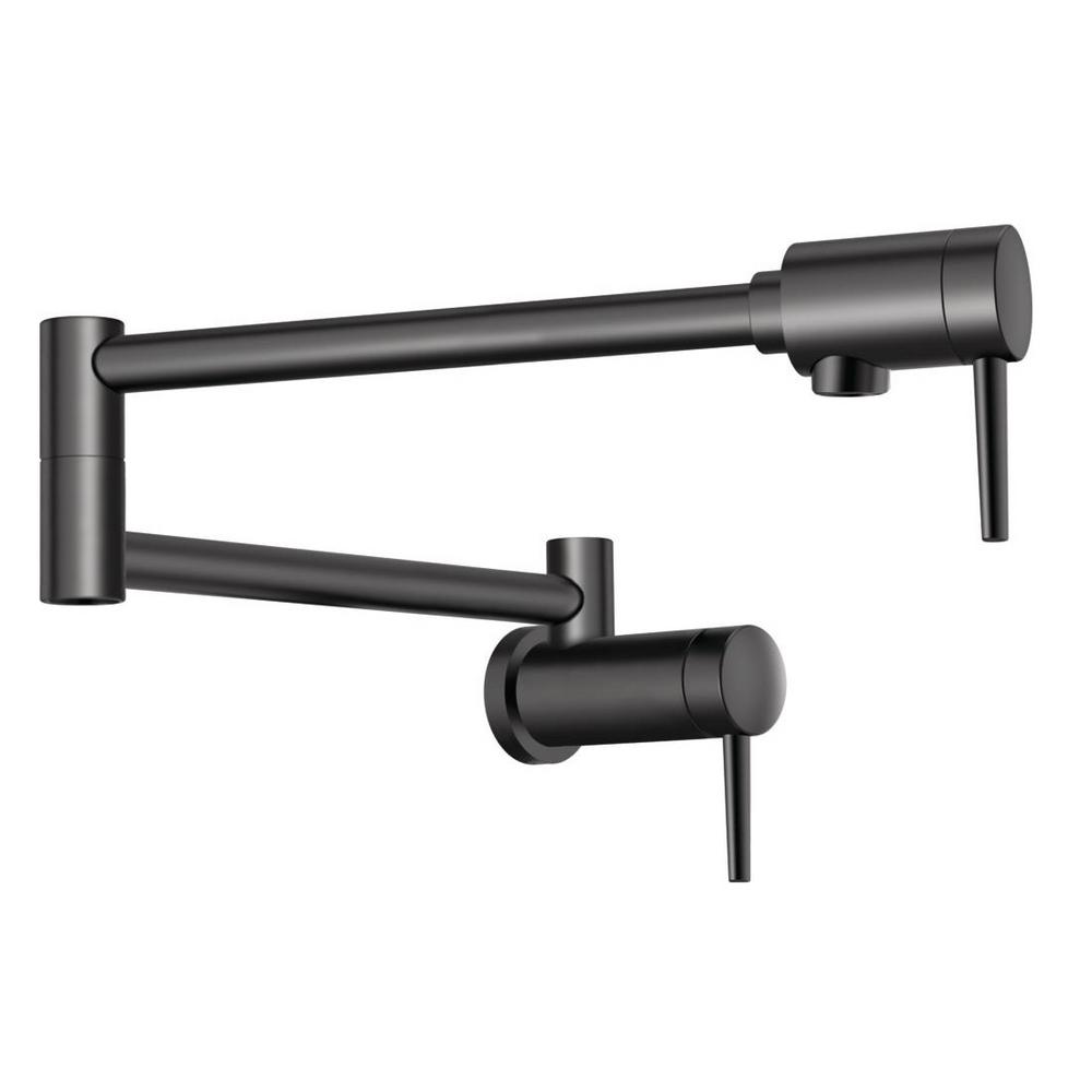 Delta Contemporary Wall Mounted Potfiller in Matte Black1165LFBL