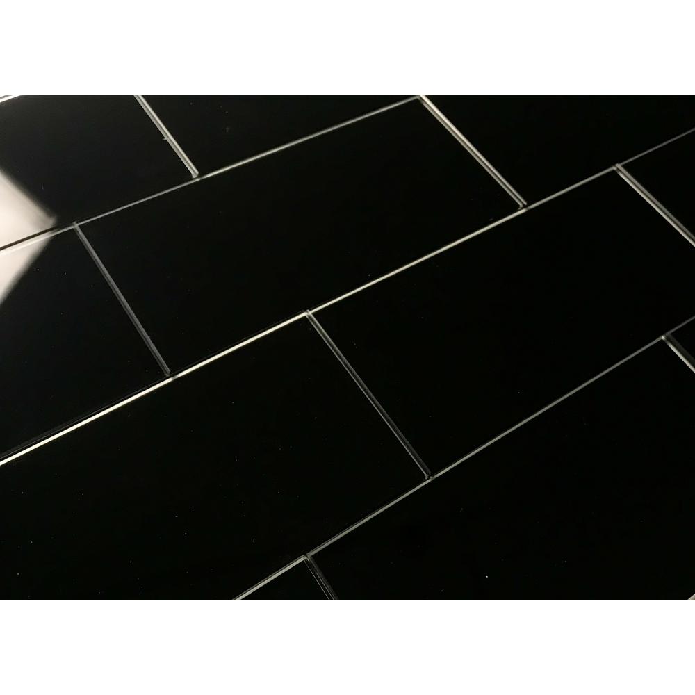 ABOLOS Reflections Black Diamond 3 in. x 12 in. Straight Edge Peel