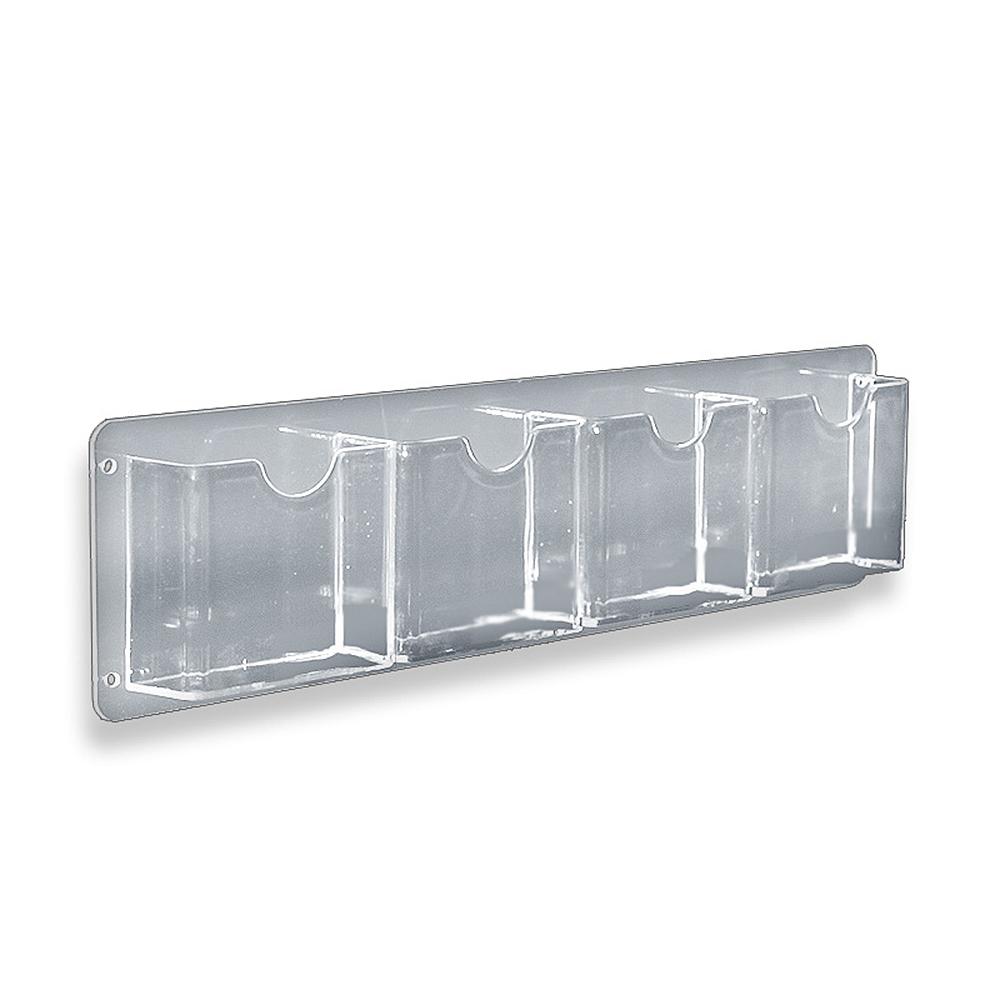 Azar Displays Acrylic 4Pocket Horizontal Wall Mount Brochure Holder (2