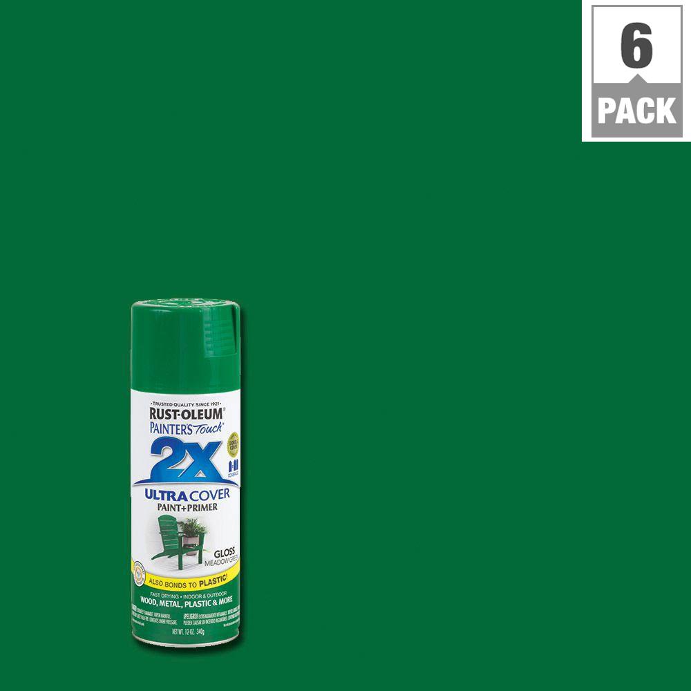 Greens Spray Paint The Home Depot 12 Oz Gloss Meadow Green General Purpose Spray Paint 6 Pack