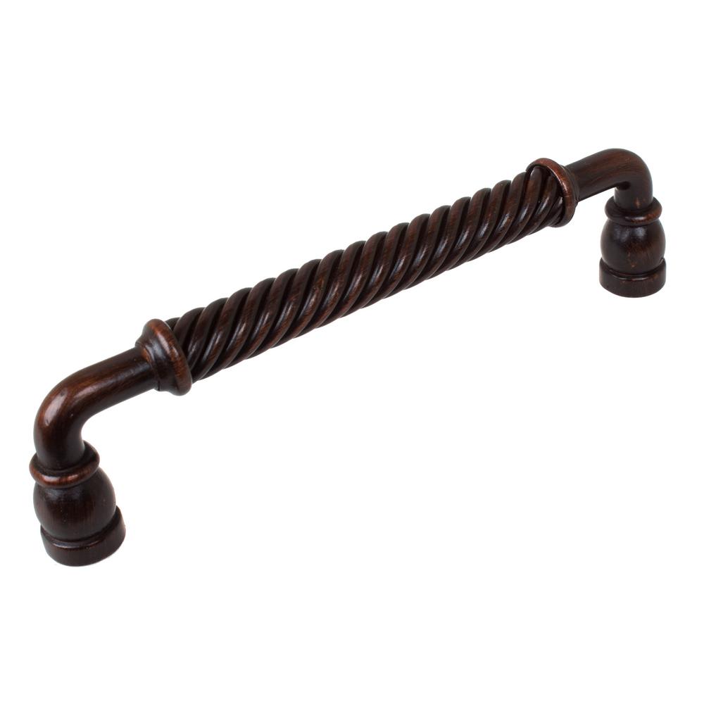Bronze 6 1 4 Drawer Pulls Cabinet Hardware The Home Depot 6 1 4 In Oil Rubbed Bronze Twisted Steel Dresser Drawer Pull