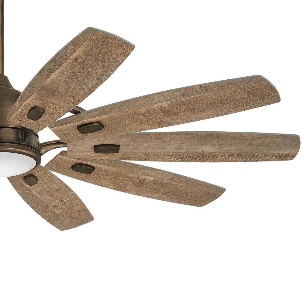 Minka Aire Barn 65 In Integrated Led Indoor Heirloom Bronze Smart Ceiling Fan With Light With Remote Control