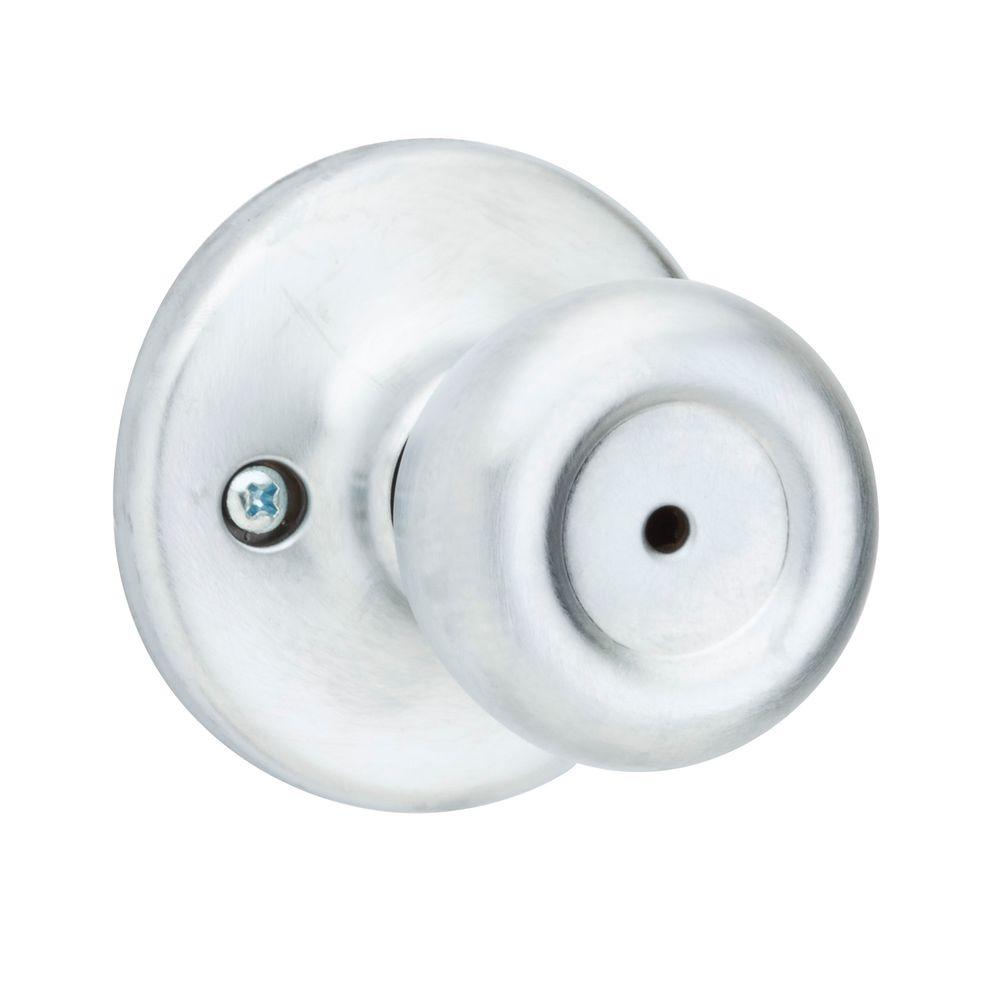 Kwikset Tylo Satin Chrome Privacy Bed Bath Door Knob L509736