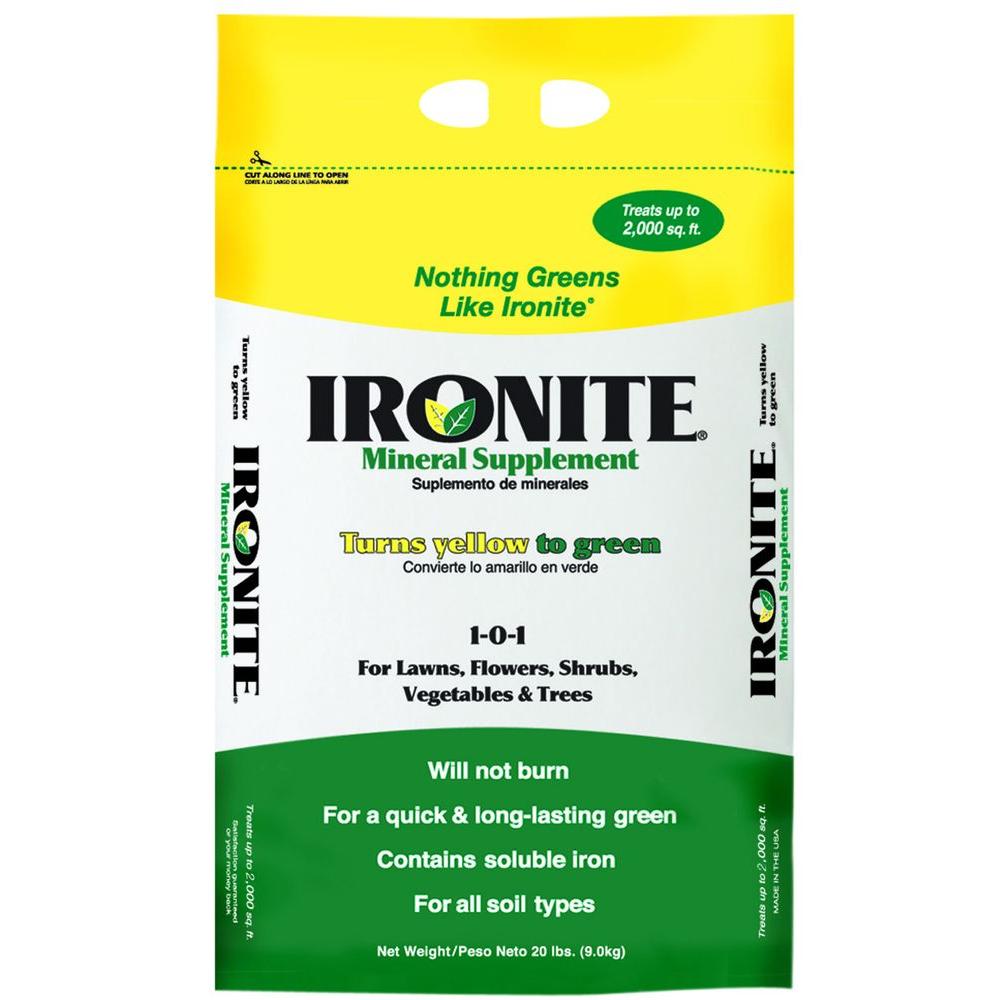 Ironite 20 lb. 1-0-1 Mineral Supplement Fertilizer-100504935 - The Home
