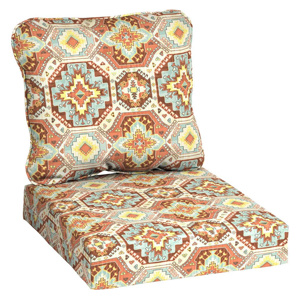 Hampton Bay 24 in. x 22 in. 2Piece Tropical Deep Seating Outdoor