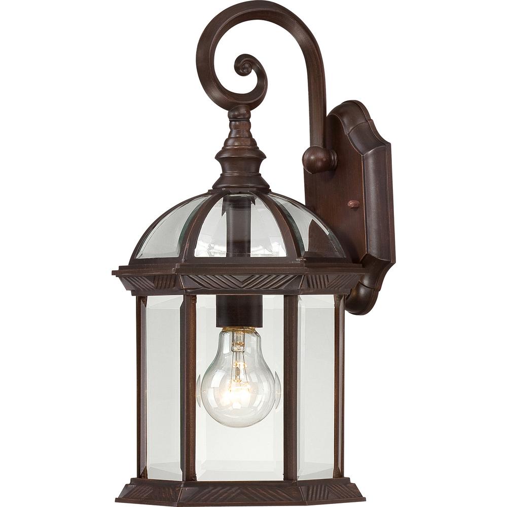Filament Design 1-Light Rustic Bronze Outdoor Wall Lantern Sconce-HD-604962 - The Home Depot