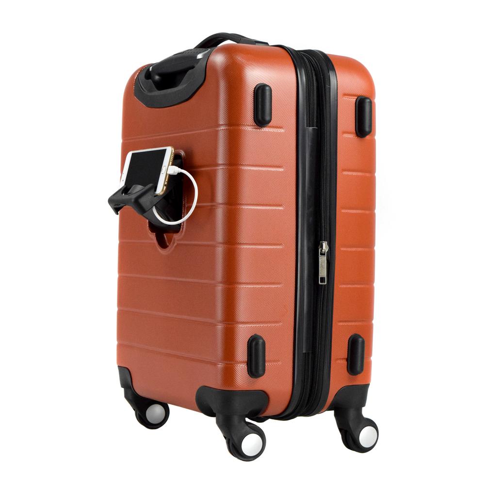 Wrangler 20 in. Hardside CarryOn Bag W Spinner Wheels Expandable 3n1