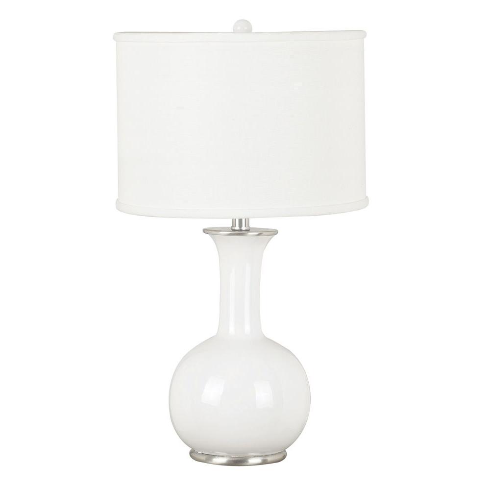 Kenroy Home Mimic 25 in. White Table Lamp
