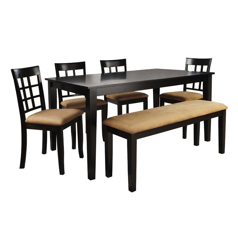 HomeSullivan 6Piece Black Dining Set40122D200W[6PC]712W The Home Depot