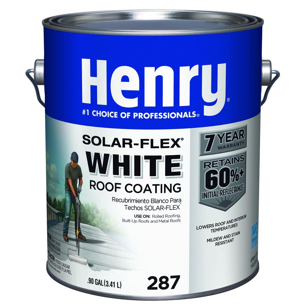 Henry 0.90 Gal. 287 White Solarflex Roof Coating-HE287SF146 - The Home ...