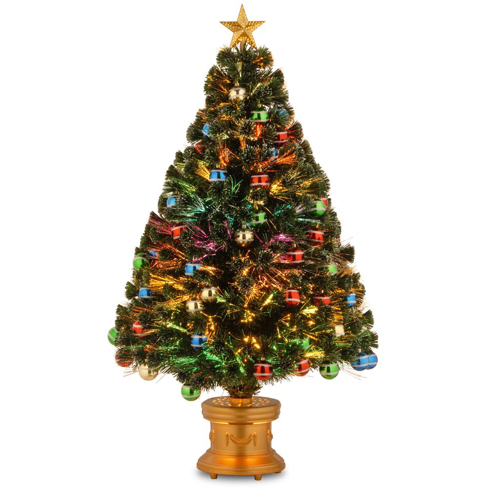 national tree company 4 ft fiber optic fireworks artificial fiber optic tree christmas