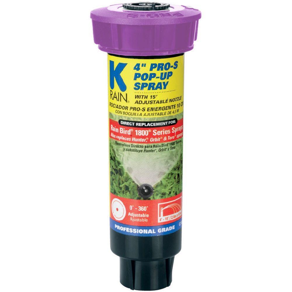 K-Rain Pro-S 4 inch Pop-Up Spray with 15 ft. Adjustable Nozzle - RCW by K-Rain