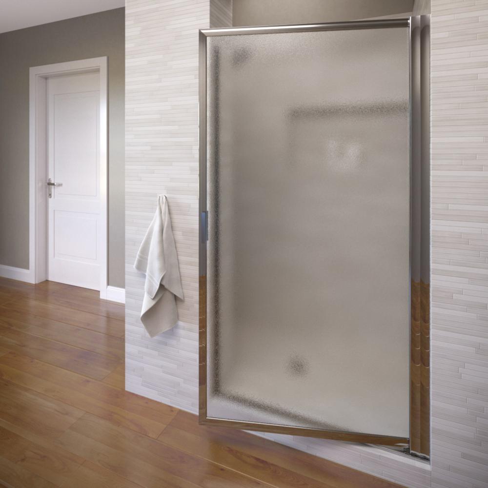 Basco Sopora 37 In X 67 Framed Pivot Shower Door Chrome Framed Pivot Shower Door In Chrome