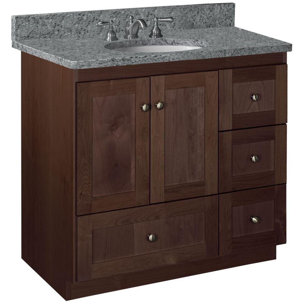 Simplicity by Strasser Shaker 36 in. W x 21 in. D x 34.5 in. H Vanity
