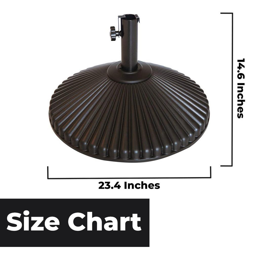 Abba Patio 50 Lbs Plastic Patio Umbrella Base In Brown Apfbase59c The Home Depot