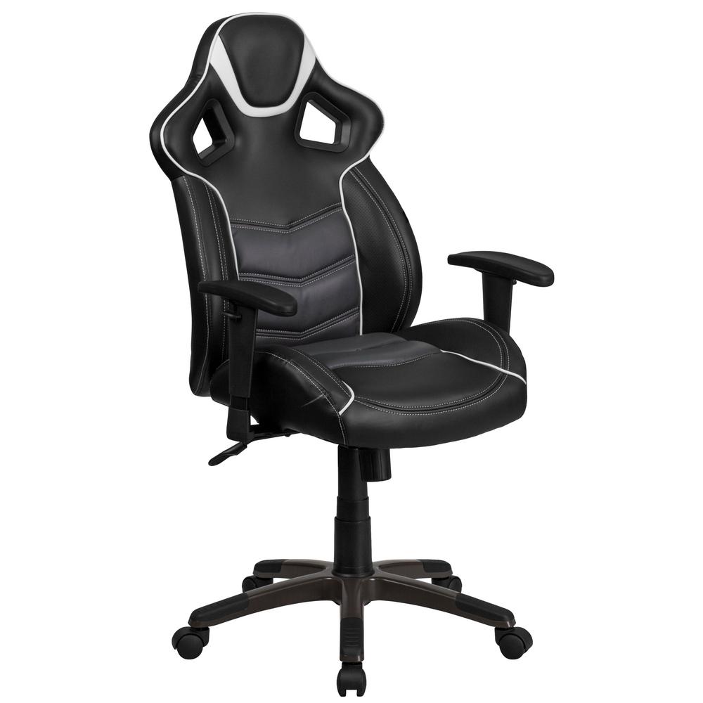Flash Furniture High Back Storm Gray Vinyl Executive Swivel Office Flash Furniture High Back Storm Gray Vinyl Executive Swivel Office Chair With Inner Coil Spring Comfort Seat And Base Cpb331a01gy The Home Depot