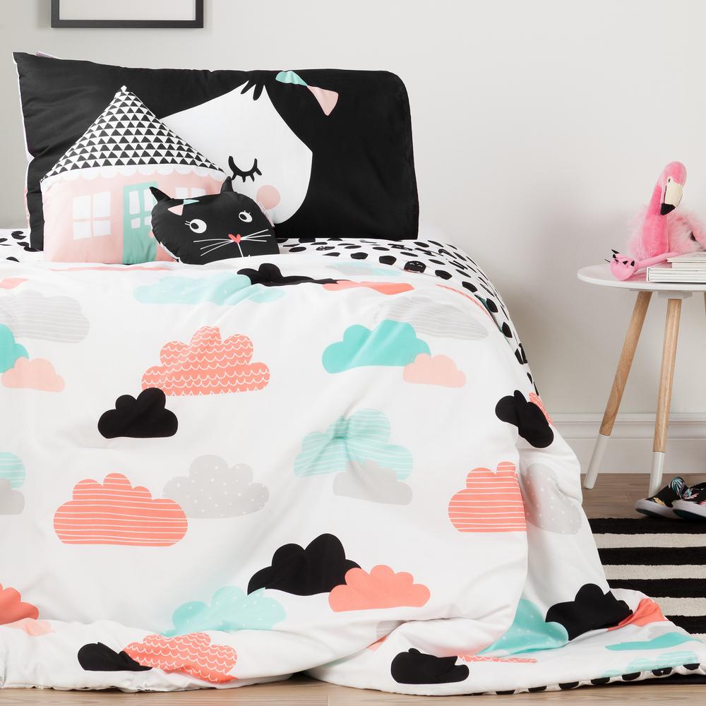 South Shore Dreamit Pink And Black Night Garden 15 In X 15 In