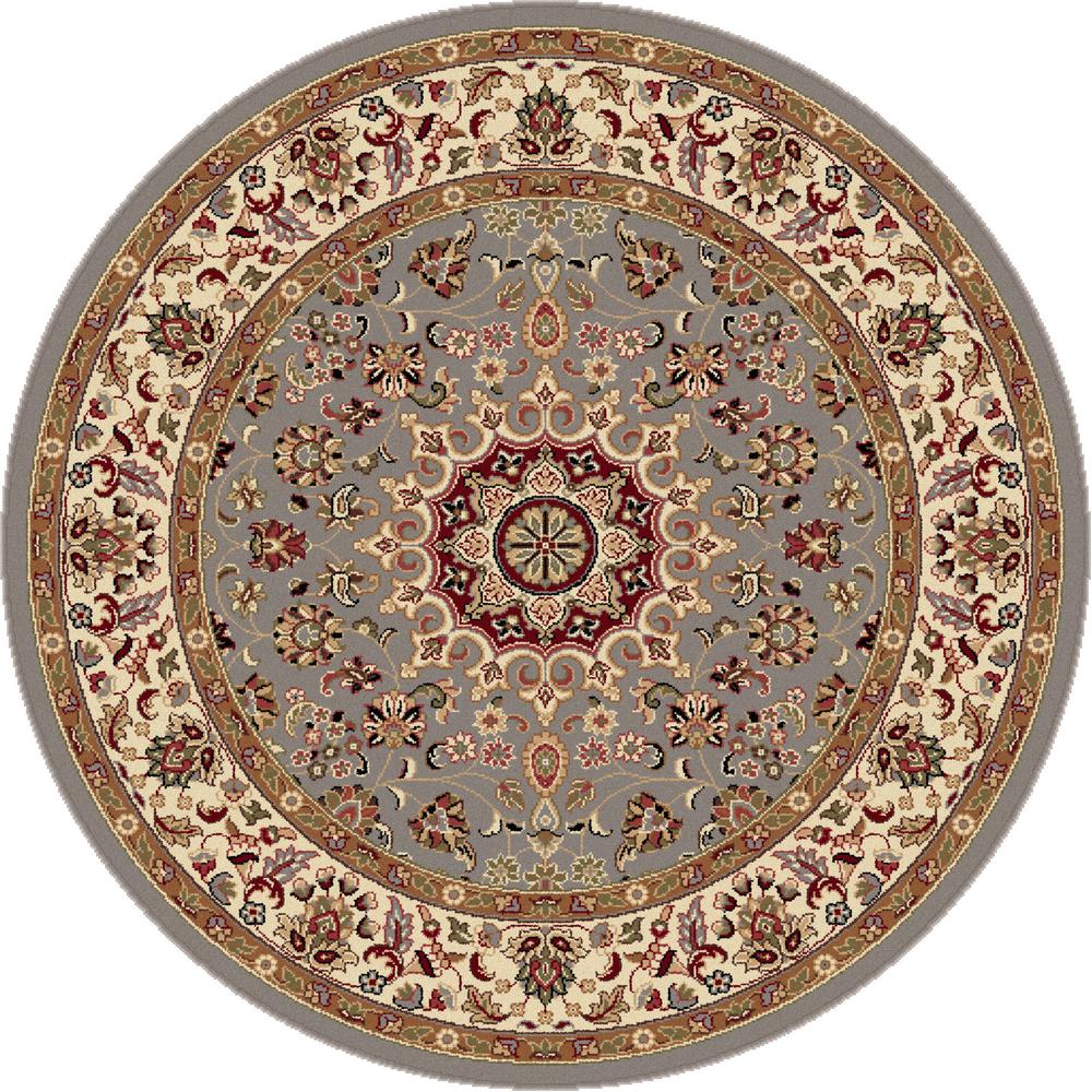 Tayse Rugs Elegance Blue 7 ft. 10 in. x 7 ft. 10 in. Round Indoor Area