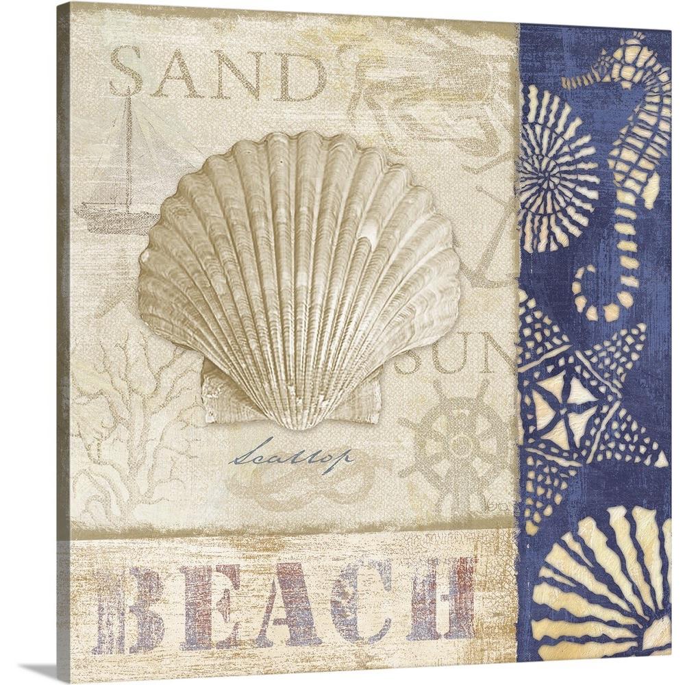 Greatbigcanvas White Sand Blue Sea Ii By Veronique Charron Canvas White Sand Blue Sea Ii By Veronique Charron Canvas Wall Art