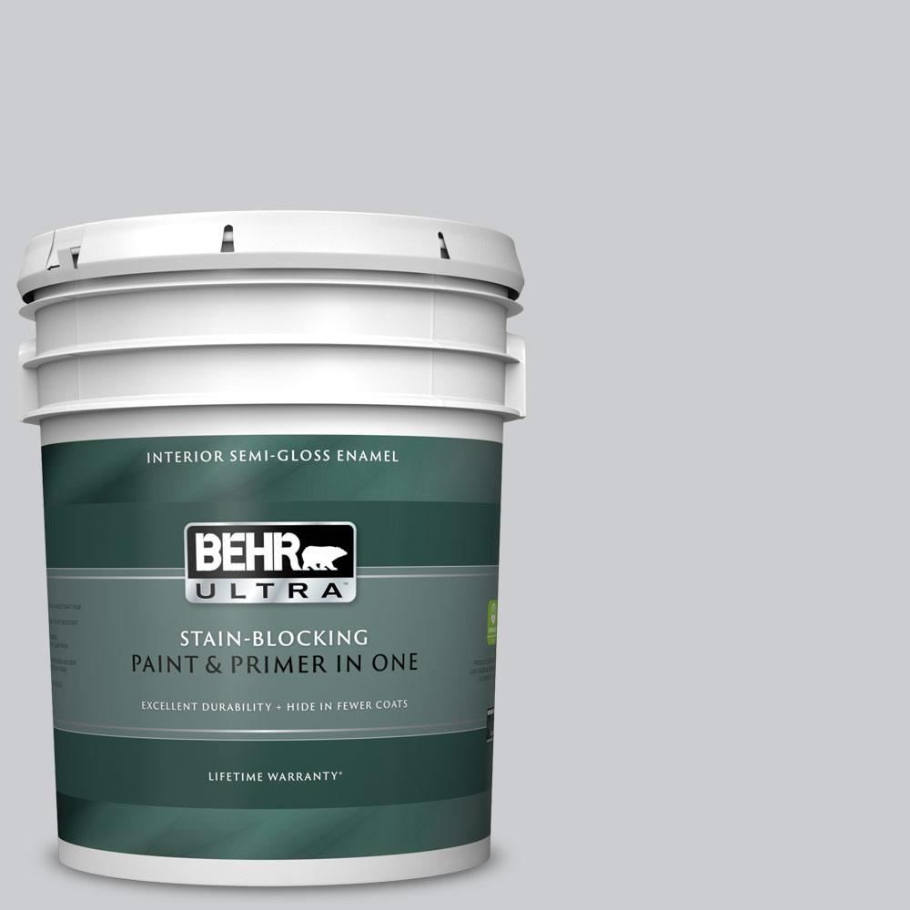BEHR ULTRA 5 gal. 770E2 Silver Screen color SemiGloss Enamel