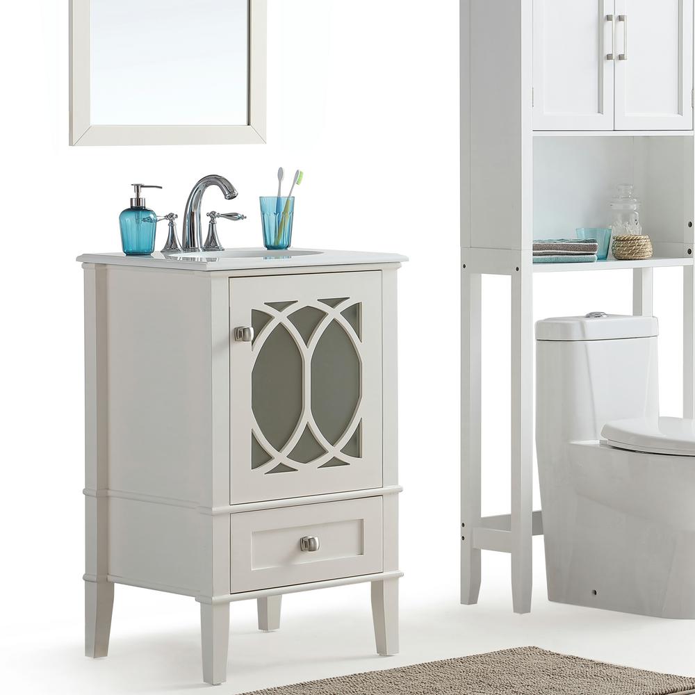 Simpli Home Paige 21 In W X 19 D 34 5 H Vanity White Simpli Home Paige 21 In W X 19 D 34 5