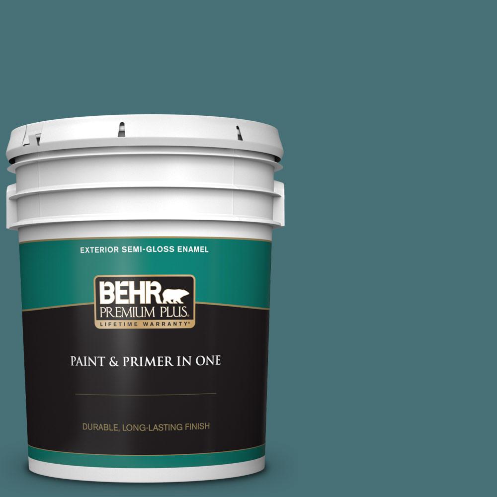 BEHR PREMIUM PLUS 5 gal. PPU1302 Juniper Berries SemiGloss Enamel