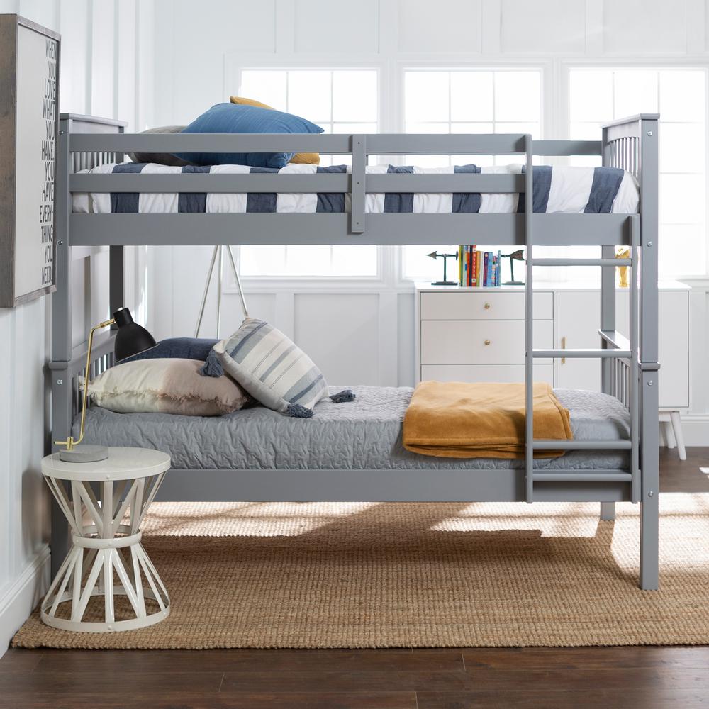 solid wood bunk beds twin over twin