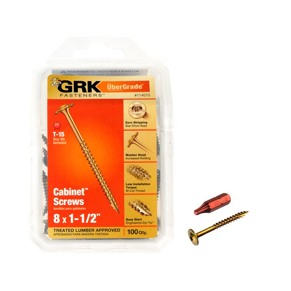 GRK 96085 R4#8 by 1-1//2-inch Screws, 110 per Pack