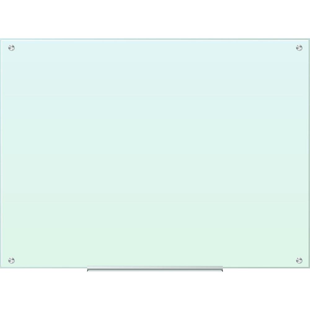 U Brands 47 in. x 35 in. White Frosted Surface Frameless Glass