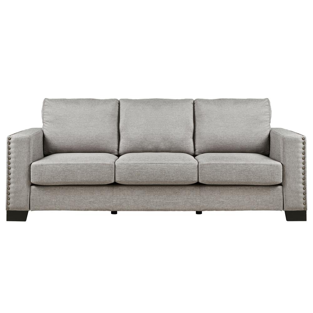 HomeSullivan Octavia Smoke Linen Sofa40E668SGLSOFA The Home Depot